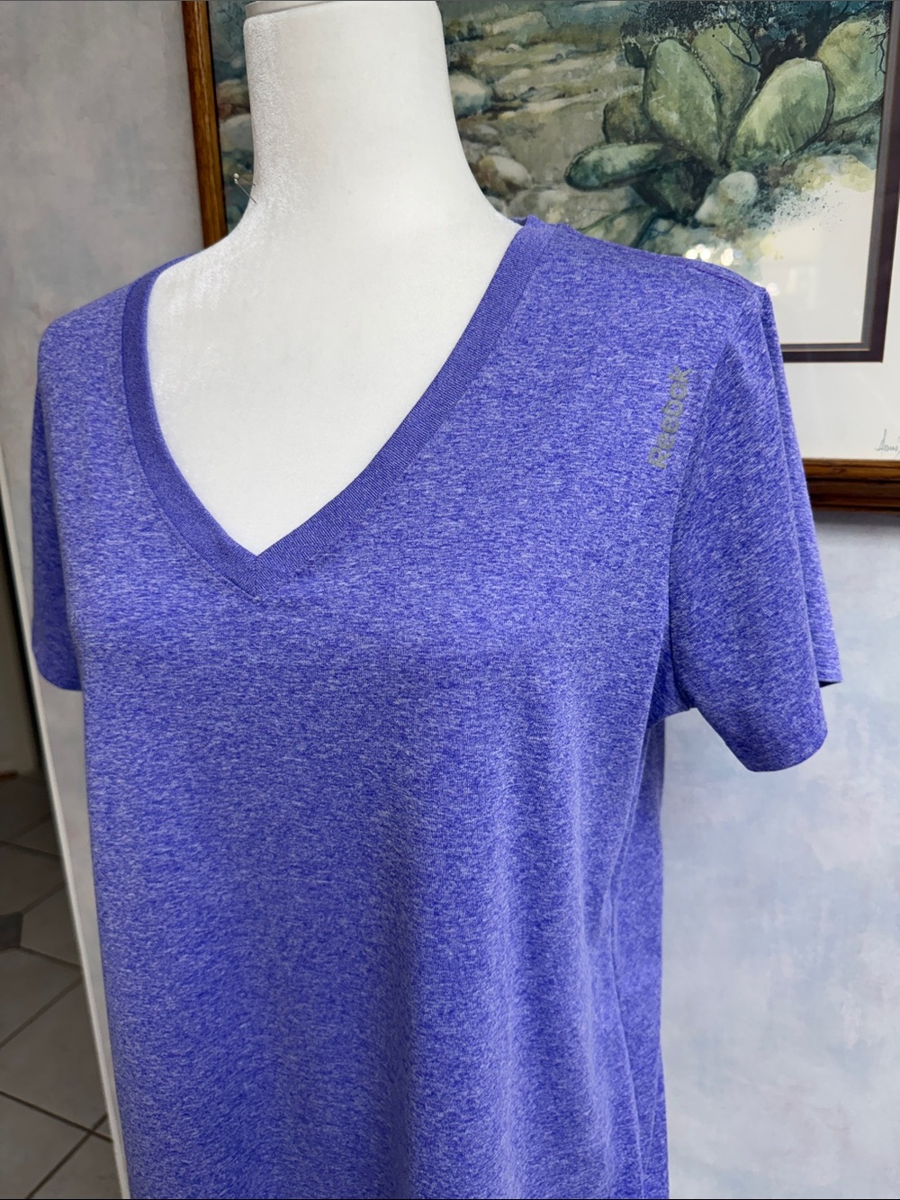 Buy 1 for $10 or 2/$15 of any Tee - NWOT Reebok Women's Royal Blue V-Neck Top